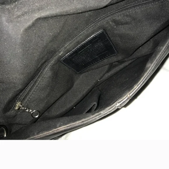 Coach Hampton F11196 Black Leather Bag Purse - Picture 9 of 10
